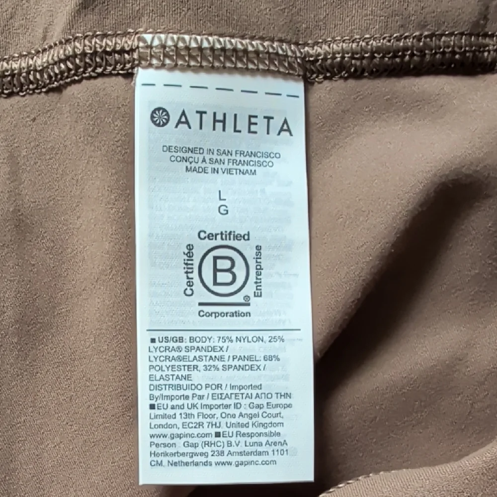 Athleta Salutation Stash 7/8 Fold Over Tight Clay NWT - Picture 8 of 9